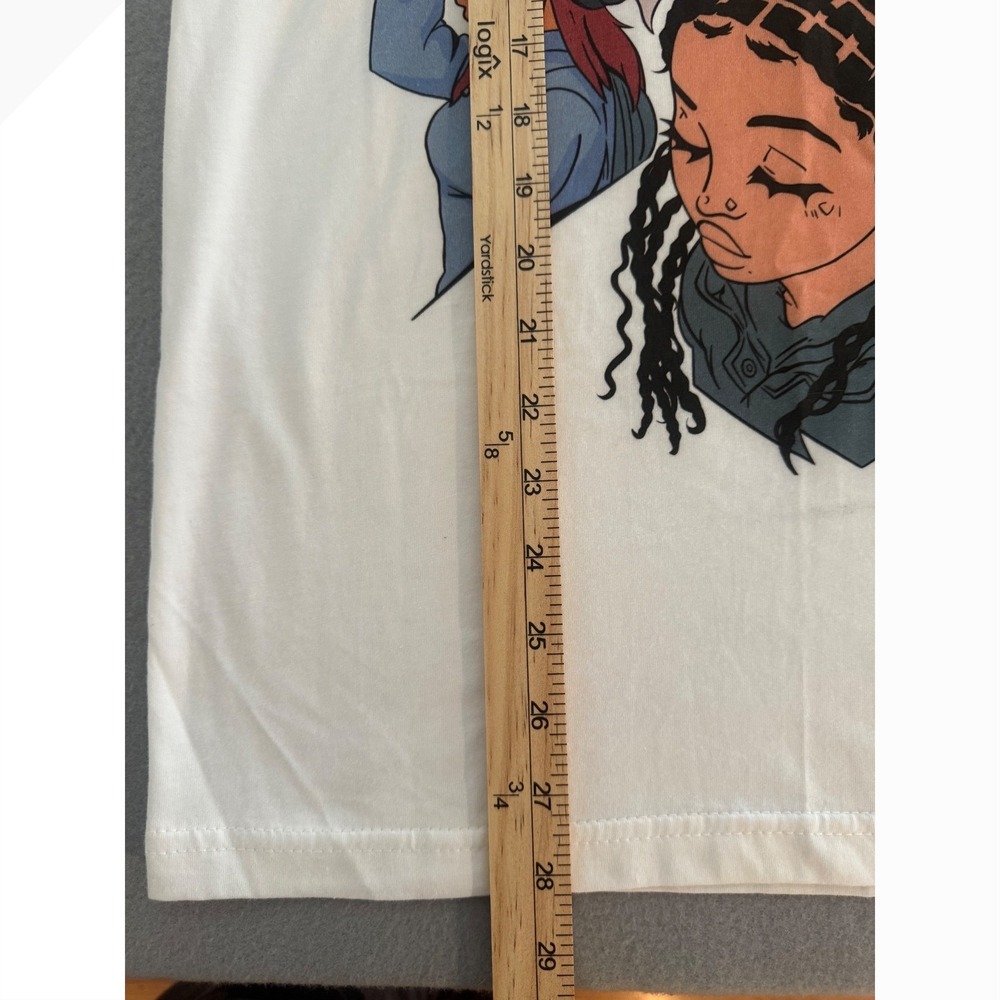 Mari Graphic T-Shirt White Unisex Size Small Next Level Apparel Y2K Cartoon - Picture 4 of 6